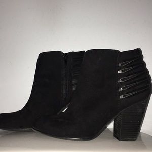 Black high heel booties